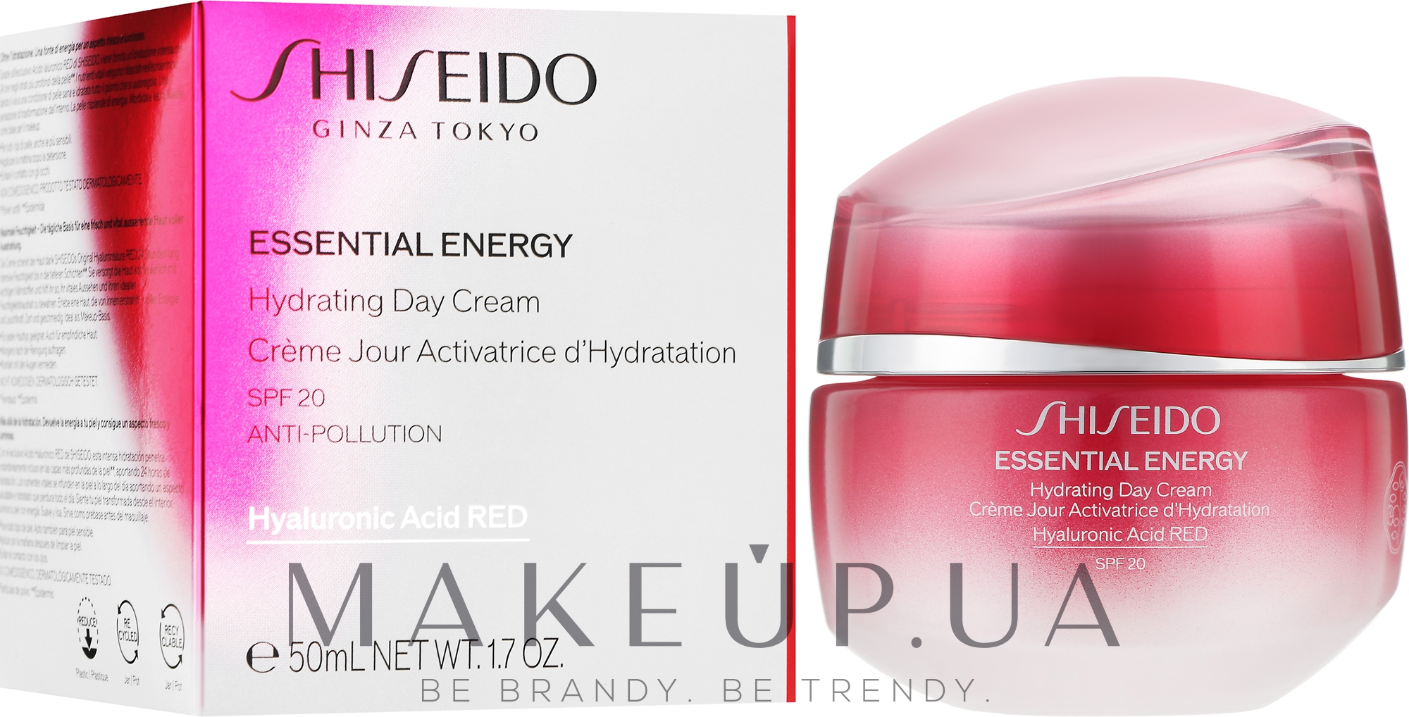 Увлажняющий дневной крем SPF20 для лица - Shiseido Essential Energy Hydrating Day Cream SPF 20 — фото 50ml