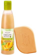 Парфумерія, косметика Набір "Абрикос і рисове молочко" - Oriflame Nature Secrets (sh/cr/250ml + soap/75g)