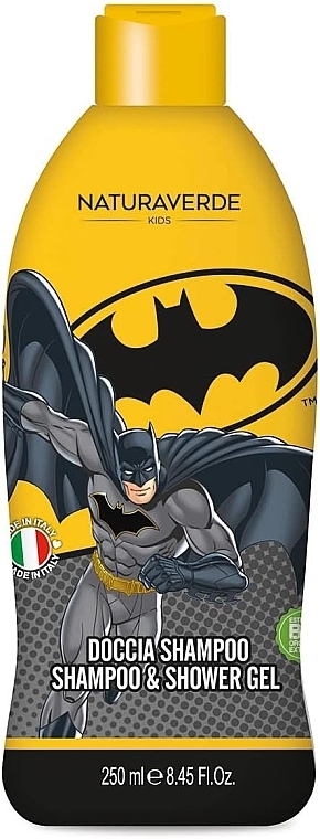 Шампунь и гель для душа для детей "Бэтмен" - Naturaverde Kids Batman Shampoo & Shower Gel — фото N1