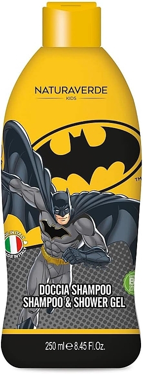 Шампунь та гель для душу для дітей "Бетмен" - Naturaverde Kids Batman Shampoo & Shower Gel — фото N1