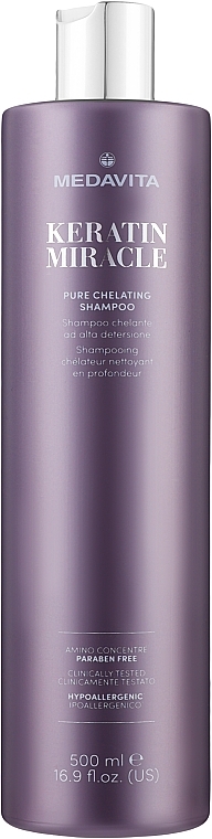 Глубоко очищающий хелатирующий шампунь для волос - Medavita Keratin Miracle Pure Chelating Shampoo — фото N1