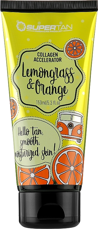 Крем-прискорювач для засмаги в солярії "Лемонграс та апельсин" - Supertan Lemongrass & Orange — фото N1