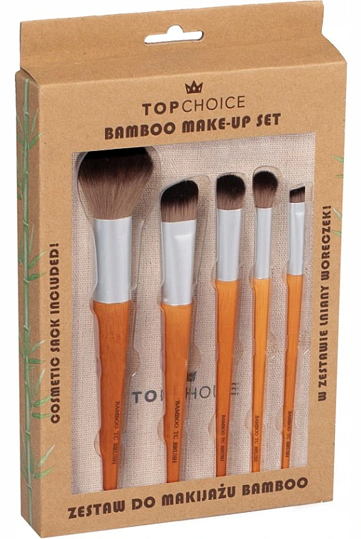 Набор кистей для макияжа, 37474, 5шт - Top Choice Bamboo Make Up Set — фото N1