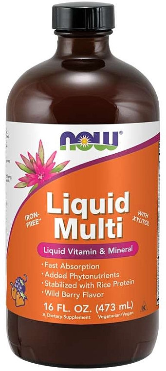 Рідкі мультивітаміни, дикі ягоди - Now Foods Liquid Multi Wild Berry — фото N1
