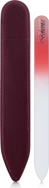 Пилочка хрустальная в чехле из кожи 99-1352, 135мм, розово-фиолетовая - SPL — фото N1