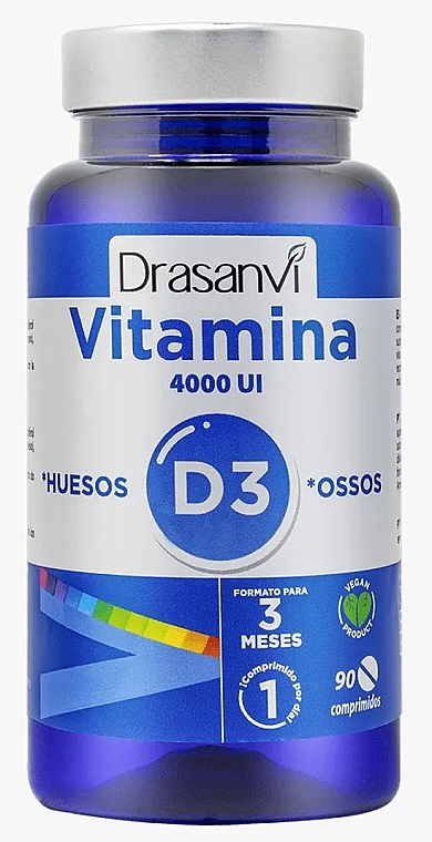 Харчова добавка "Вітамін D3" - Drasanvi Vitamin D3 4000 IU — фото N1