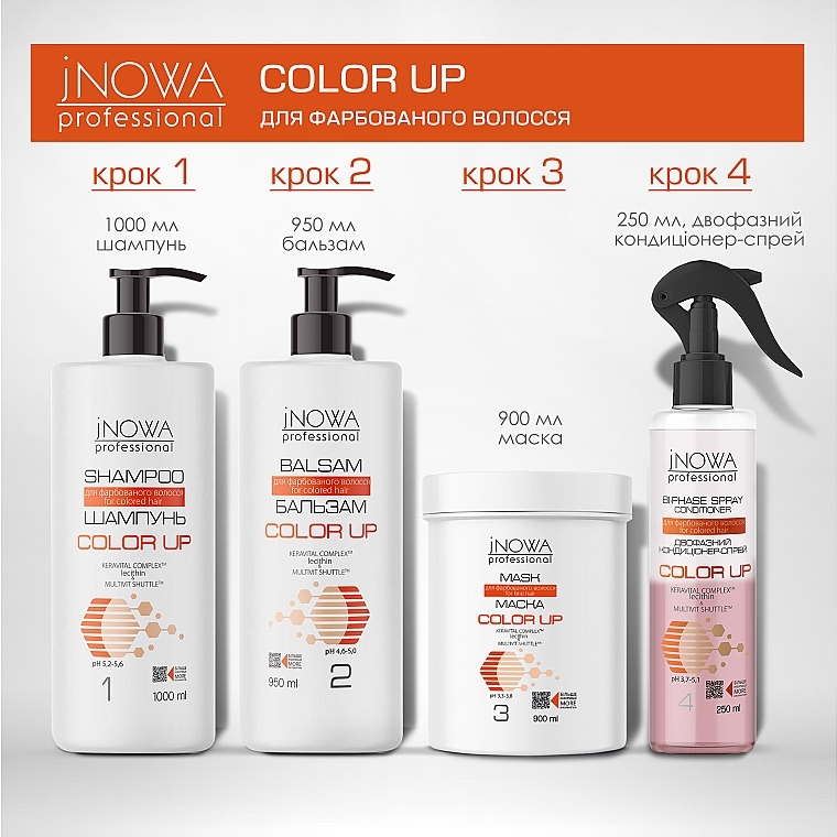 Маска для фарбованого волосся - JNOWA Professional 3 Color Up Hair Mask — фото N4