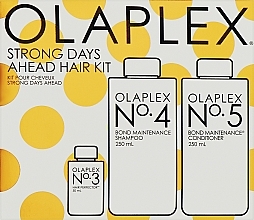 УЦІНКА Набір - Olaplex Strong Days Ahead Hair Kit (h/elixir/50ml + h/shm/250ml + h/cond/250ml) * — фото N1