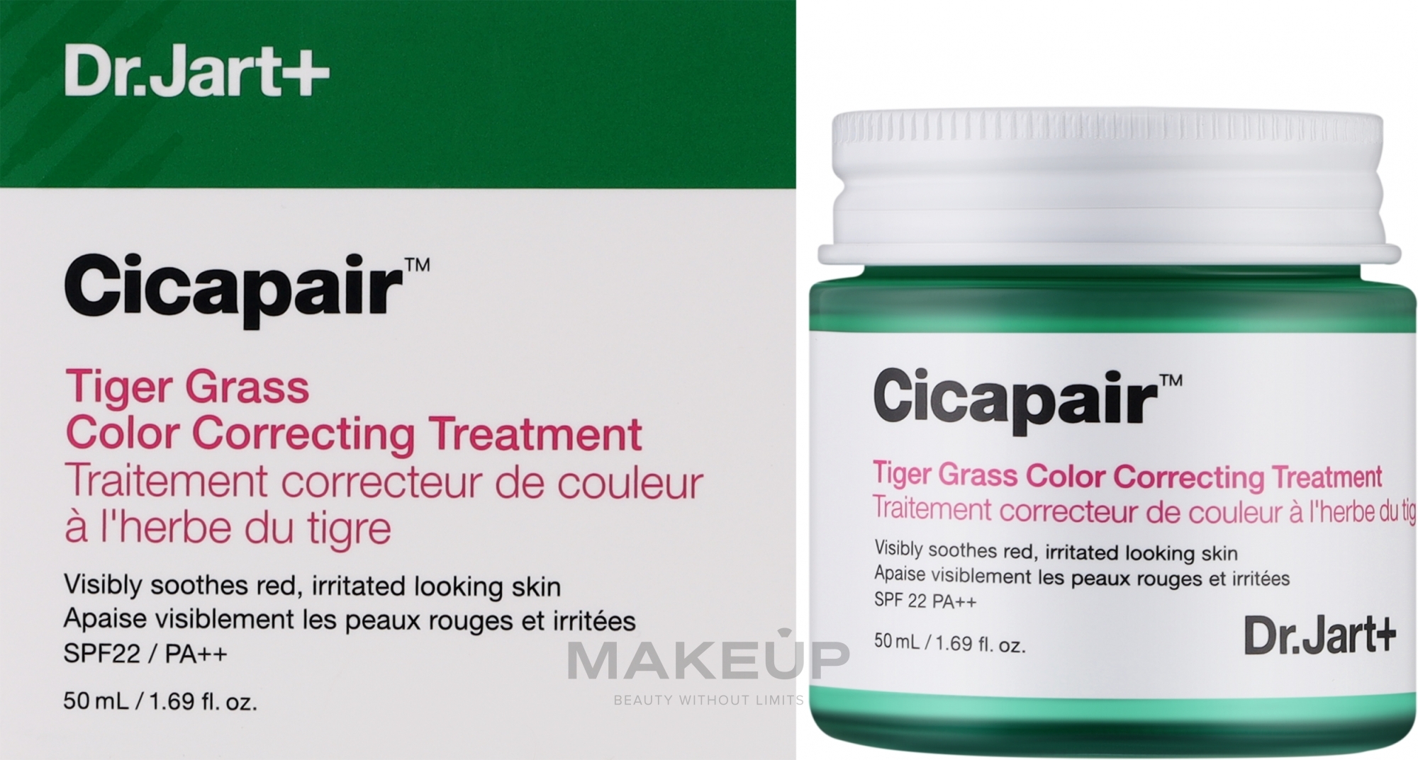 Корректирующий крем для лица - Dr. Jart+ Cicapair Tiger Grass Color Correcting Treatment SPF22 PA++ — фото 50ml