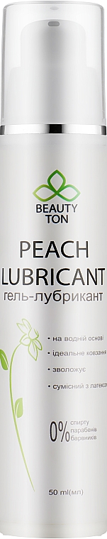 Гель-лубрикант натуральний без силікону - Beauty TON Peach Lubricant — фото N1