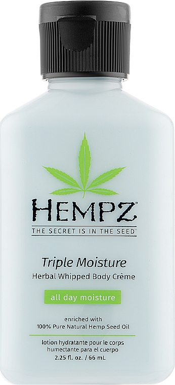 Нежный увлажняющий крем для тела тройного действия - Hempz Triple Moisture Herbal Whipped Body Creme