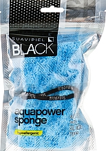 Мужская губка для душа, синяя - Suavipiel Black Aqua Power Sponge — фото N1