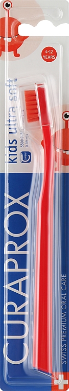 Зубна щітка дитяча "CS Kids Ultra Soft", червона - Curaprox — фото N1
