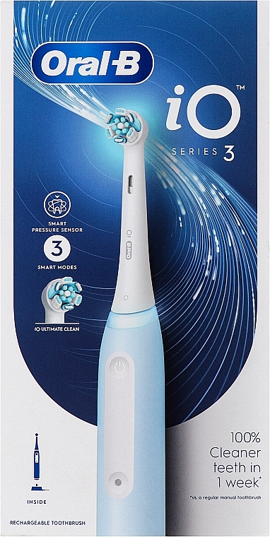 Електрична зубна щітка, голуба - Oral-B iO Series 3