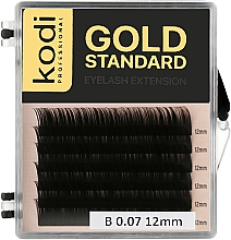 Парфумерія, косметика Накладні вії Gold Standart B 0.07 (6 рядів: 12 мм) - Kodi Professional