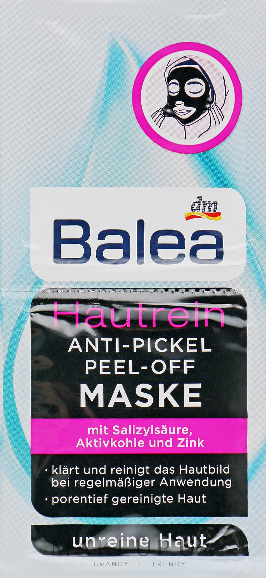 Маска для лица от прыщей - Balea Hautrein Anti-Pimple Peel-Off Mask — фото 16ml