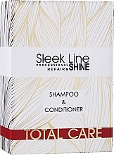 Парфумерія, косметика Набір - Stapiz Sleek Line Total Care Shampoo & Conditioner (shm/300ml + cond/300ml)