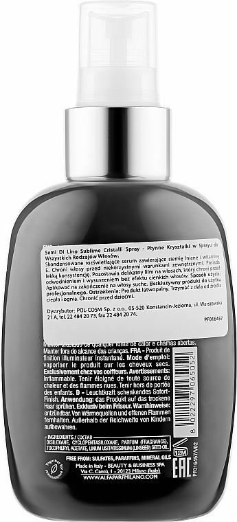 Масло-спрей для блеска волос - AlfaParf Semi Di Lino Sublime Cristalli Spray — фото N2