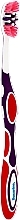 Парфумерія, косметика Зубна щітка середньої жорсткості, у блістері, фіолетова з червоним - Wellbee