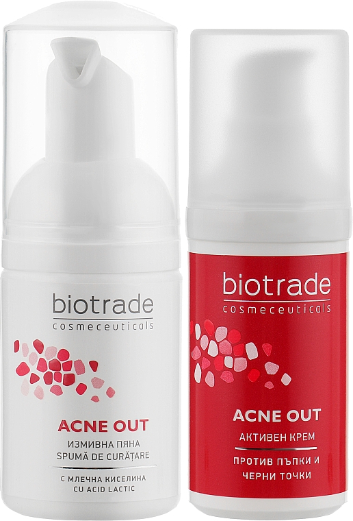 Набір для проблемної шкіри: Активний крем + М'яка піна - Biotrade Acne Out (cr/30ml + f/foam/20ml) — фото N2