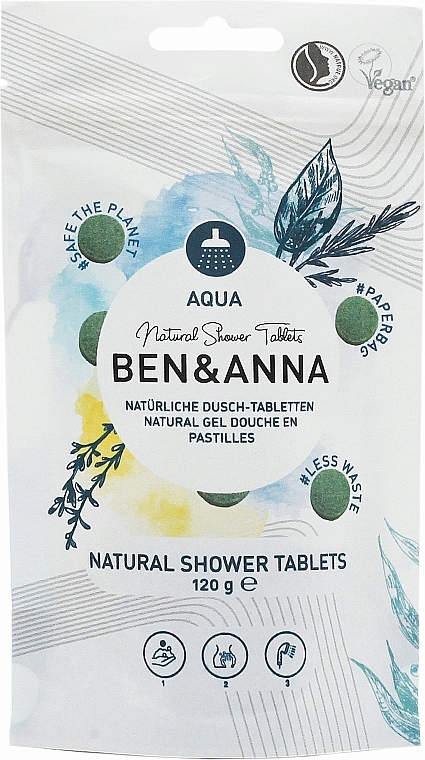 Таблетки для душа - Ben&Anna Aqua Natural Shower Tablets — фото N1