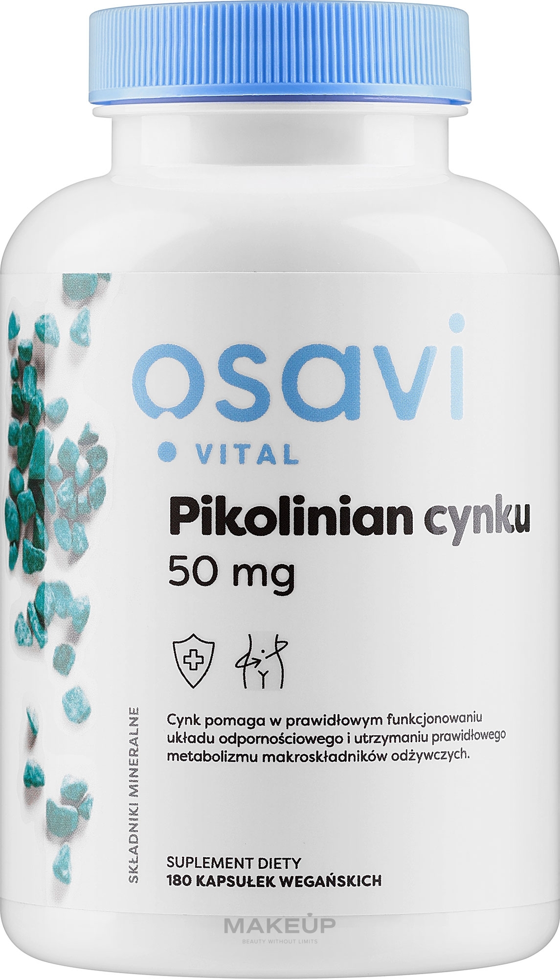 Капсулы "Пиколинат цинка 50 мг" - Osavi Zinc Picolinate 50 Mg  — фото 180шт