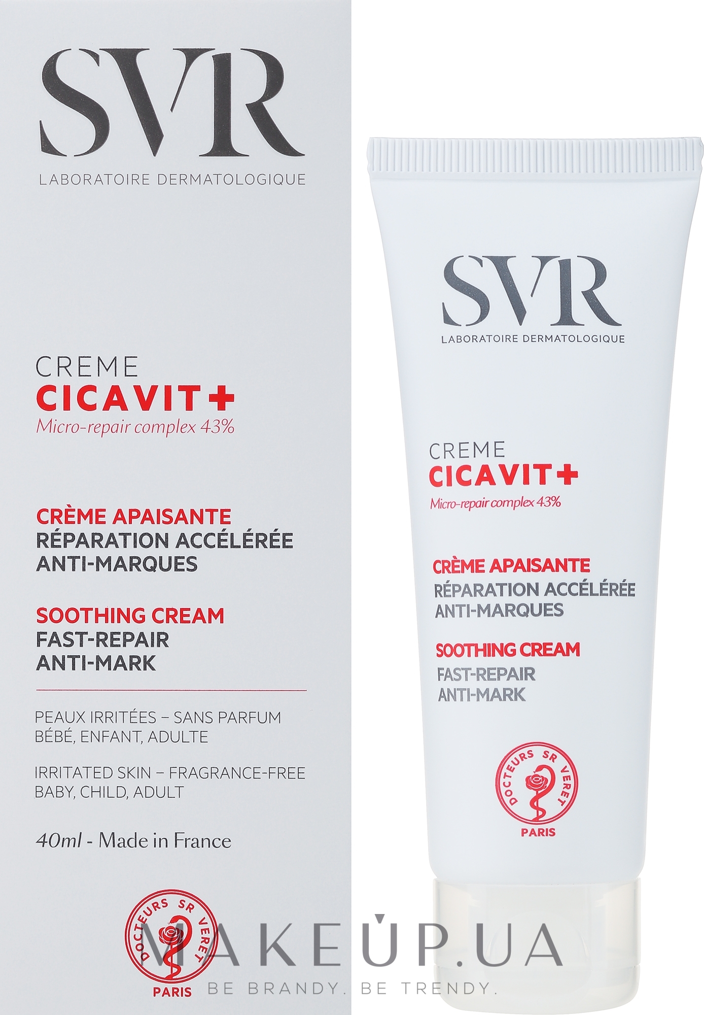 Заспокійливий крем - SVR Cicavit+ Soothing Cream — фото 40ml