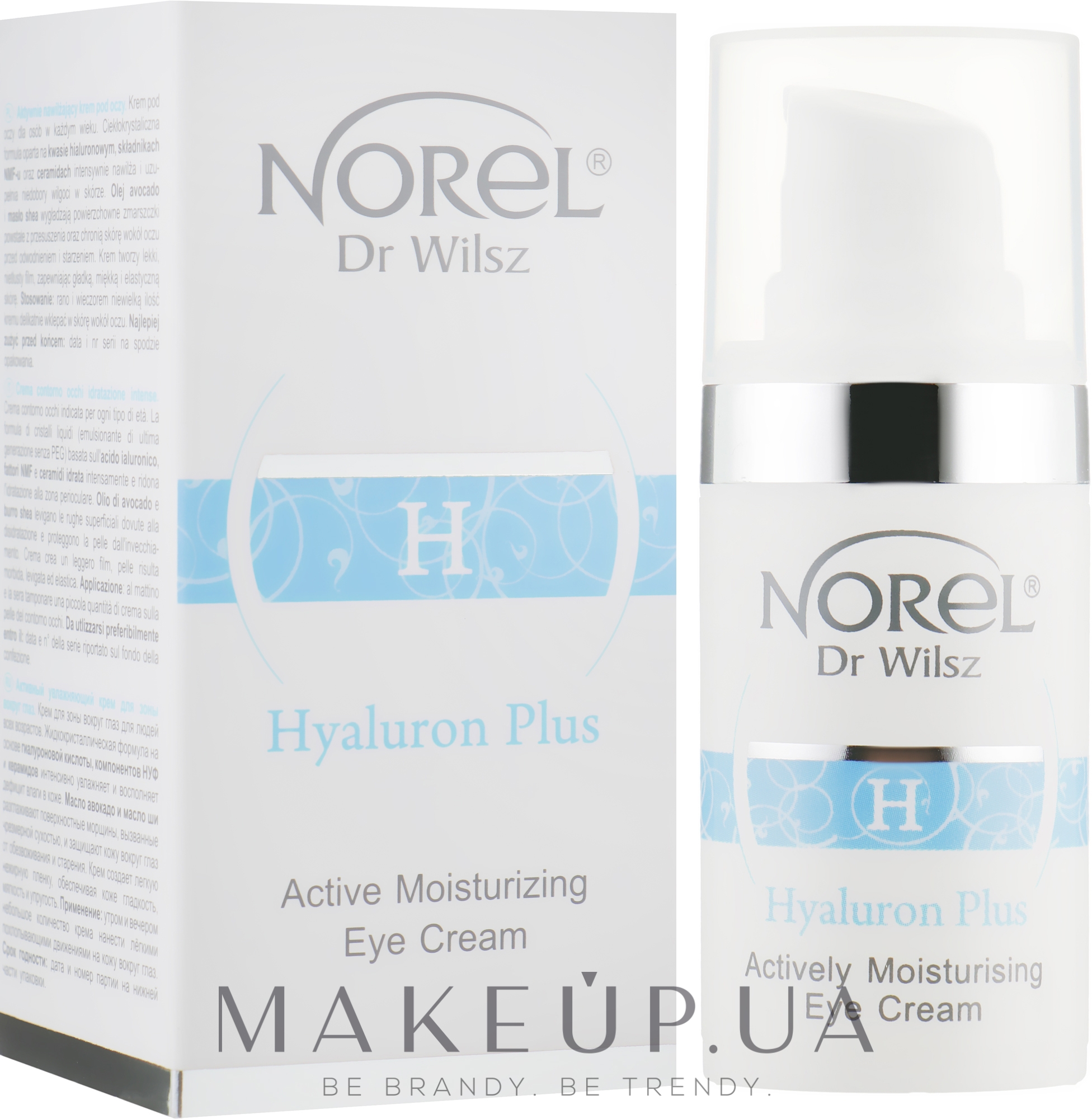 Активно увлажняющий крем для кожи вокруг глаз - Norel Hyaluron Plus Moisturizing Eye Cream — фото 15ml