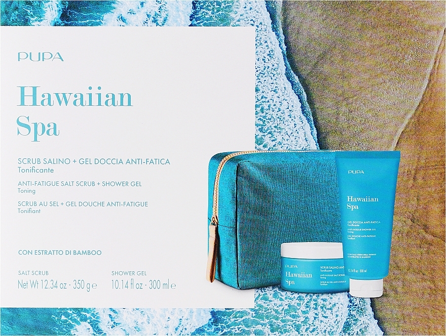 Набір - Pupa Hawaiian Spa Kit 1 (scrub/350g + sh/gel/300ml + bag) — фото N1