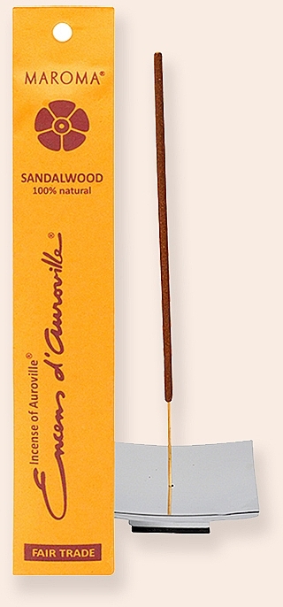 Ароматические палочки "Сандал" - Maroma Encens d'Auroville Stick Incense Sandalwood — фото N2