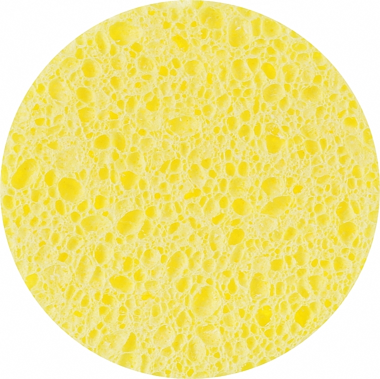 Спонж для вмивання "Коло", жовтий, 9 см, № 977 - Dark Blue Cosmetic — фото N1