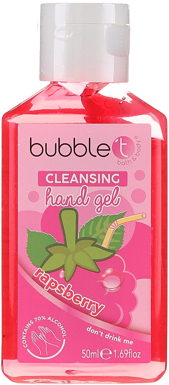 Антибактеріальний очищувальний гель для рук "Малина" - Bubble T Cleansing Hand Gel Raspberry — фото N1