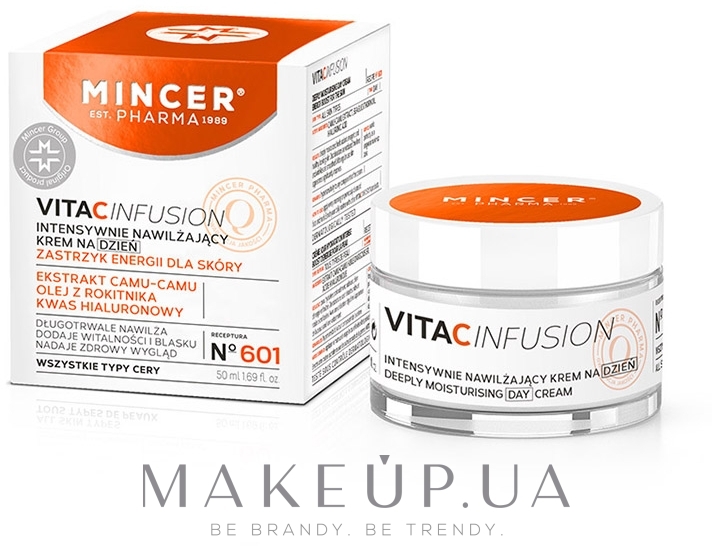 Зволожувальний денний крем для обличчя  - Mincer Pharma Vita C Infusion Deeply Moisturising Day Cream № 601 — фото 50ml