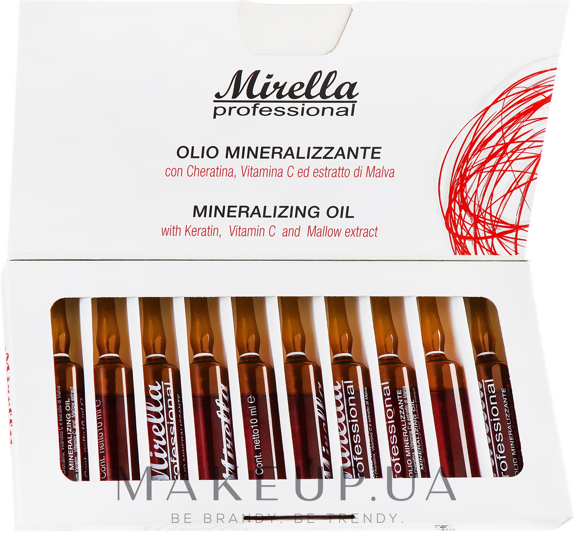 Минерализированное масло для волос - Mirella — фото 10x10ml