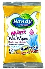 Парфумерія, косметика Серветки вологі, жовті, 12 шт. - Handy Fresh Mini