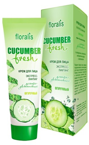 Крем для лица экспресс-лифтинг - Floralis Cucumber Fresh Face Cream