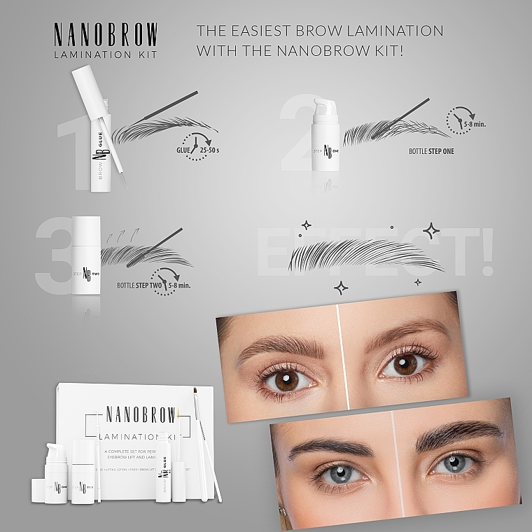 Набор для ламинирования бровей - Nanobrow Lamination Kit — фото N7