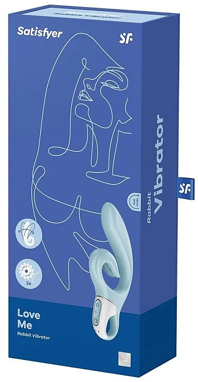 Вибратор-кролик, голубой - Satisfyer Love Me Blue — фото N3