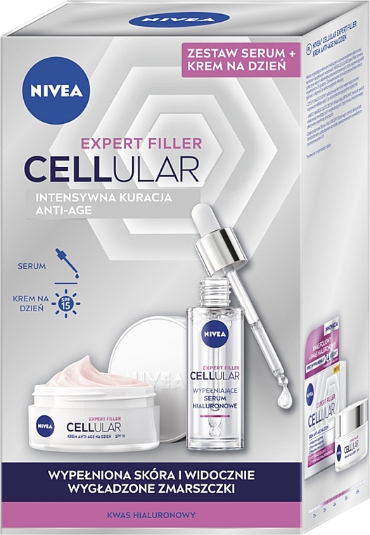 Набір - Nivea Cellular Expert Filler Duopack (f/cr/50ml + f/ser/30ml) — фото N1