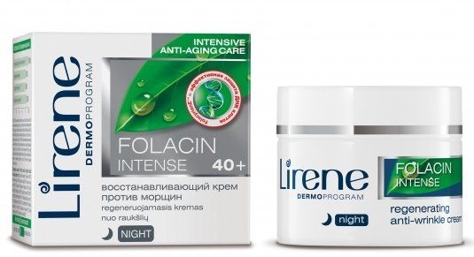 Интенсивный ночной крем для лица против морщин - Lirene Folacin Intense Anti-Ageing Care Intense Regenerating Anti-wrinkle Night Cream