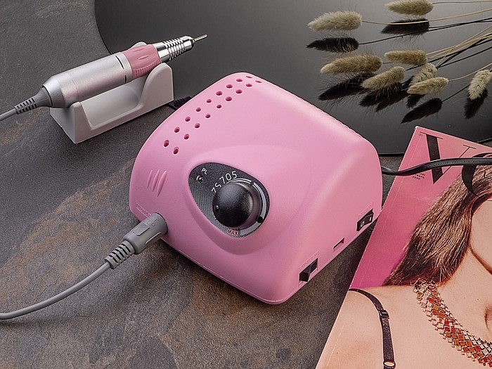 Фрезер для маникюра и педикюра, розовый - Bucos Nail Drill Pro ZS-705 Pink — фото N8