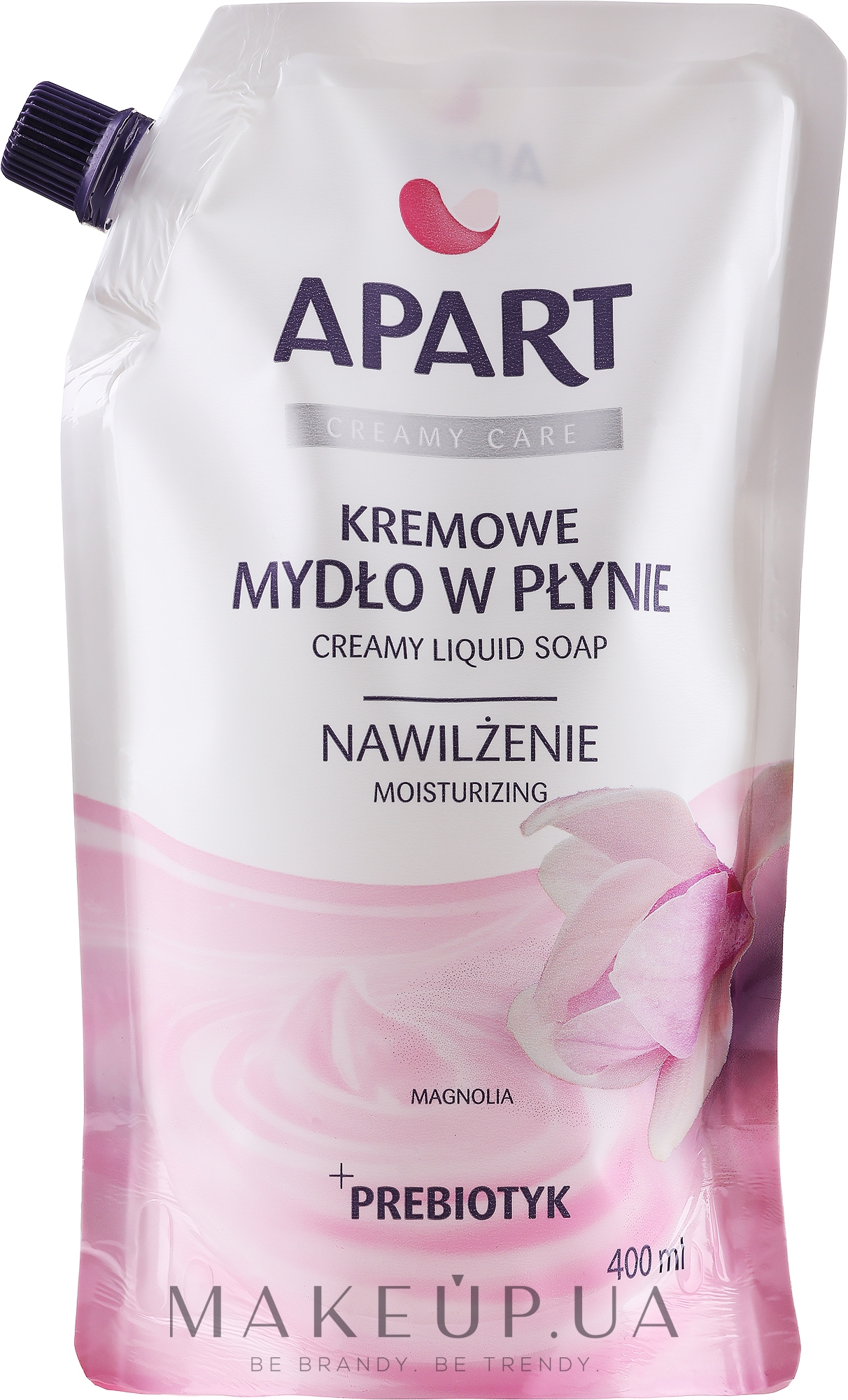 Рідке крем-мило "Магнолія" - Apart Natural Creamy Care Magnolia + Prebiotyc (дой-пак) — фото 400ml