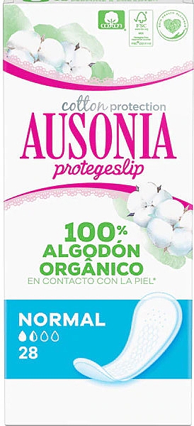 Щоденні прокладки, 28 шт. - Ausonia Cotton Protection Normal — фото N1