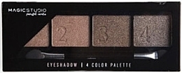 Духи, Парфюмерия, косметика Палетка теней для век, вариант C - Magic Studio The Nudes Eyeshadow Palette 4 Colors