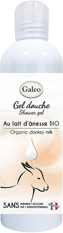 Гель для душа с ослиным молоком - Galeo Shower Gel Organic Donkey Milk — фото N1