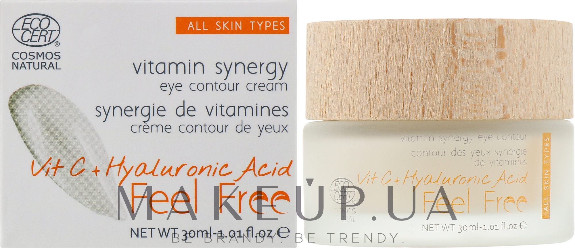 Крем для кожи вокруг глаз с витамином С - Feel Free Vit C + Hyaluronic Acid Vitamin Synergy Eye Contour Cream — фото 30ml