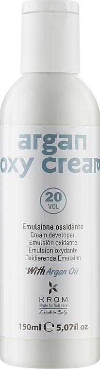 Окислительная эмульсия - Krom Argan Oxy Cream 20 Vol — фото N1