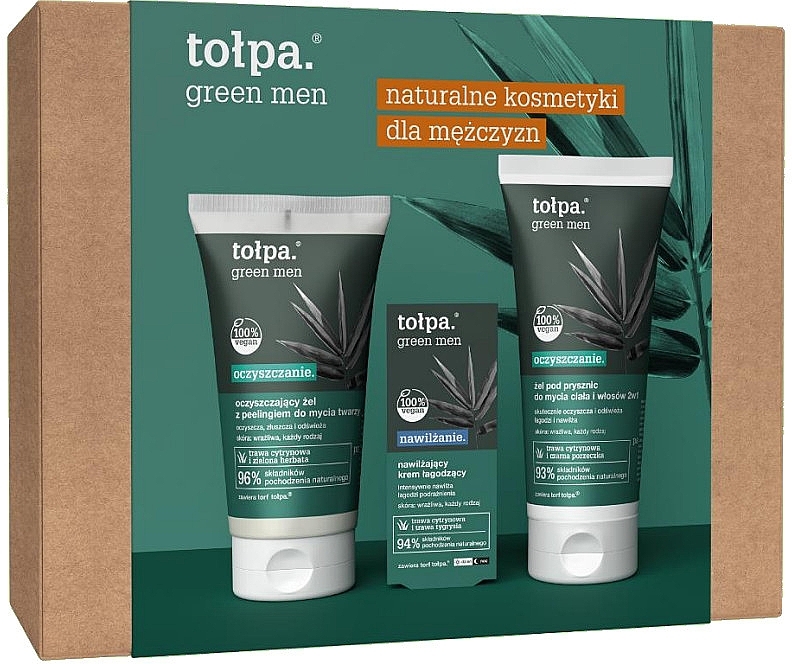 Набір - Tolpa Men Green (f/cl/gel/150ml + cr/50ml + shr/gel/200/ml) — фото N1