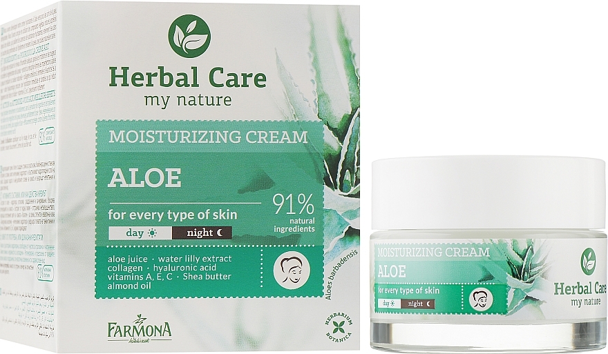 УЦЕНКА Увлажняющий крем для лица "Алоэ" - Farmona Herbal Care Moisturizing Cream * — фото N4