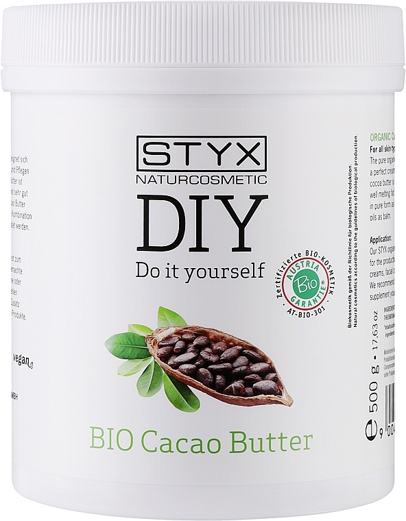 Органическое масло какао - Styx Naturcosmetic DIY Bio Cacao Butterr — фото N1